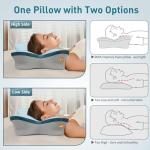 Cervical Pillow for Neck Pain Relief - Ergonomic Neck Pillow for Sleeping Contour Memory Foam Pillows with Cooling Pillowcase, Orthopedic Bed Pillow for Side Back Stomach Sleepers