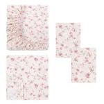 Modern Threads 4-Piece Ultra Soft Microfiber Bed Sheets Set, Wrinkle Free Sheets with Deep Pockets Fitted Sheet, Flat Sheet & Pillowcases, Lightweight Breathable Bedding, Floral Rose, Queen