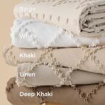 Bedsure Boho Duvet Cover King Size - Boho Bedding, Tufted King Duvet Cover for All Seasons, 3 Pieces Embroidery Shabby Chic Home Bedding,Comforter Not Included (White, 104" x 90")