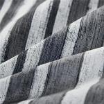 KAKIJUMN 5 Piece Bed in a Bag Stripe Comforter Set Twin Size, White Grey Black Patchwork Striped Comforter and Sheet Set, All Season Soft Microfiber Complete Bedding Sets(Grey,Twin)