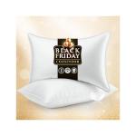 COZSINOOR Goose Feather Pillows Queen Size Set of 2 - Hotel Down Bed Pillow for Sleeping, Soft 600 TC Cotton Cover, Fluffy Support Surround Fill Down Alternative for Back, Stomach, Side Sleepers