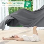 SONORO KATE 100% Viscose Derived from Bamboo_Sheets Queen Size, Ultra Breathable & Cooling Bed Sheets for Hot Sleepers, Hotel Luxury Silky Bedding Sheets, 16" Deep Pocket - 4PC (Dark Grey,Queen)