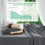 SONORO KATE 100% Viscose Derived from Bamboo_Sheets Queen Size, Ultra Breathable & Cooling Bed Sheets for Hot Sleepers, Hotel Luxury Silky Bedding Sheets, 16" Deep Pocket - 4PC (Dark Grey,Queen)