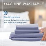 Hotel Sheets Direct 4 Piece Bed Sheet Set Full Size, 100% Viscose Derived from Bamboo Sheets Set with 2 Pillowcases, Cooling & Breathable Luxury Bedding, Moisture-Wicking & Silky Soft Texture, White