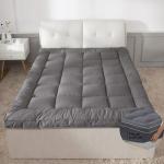 Mattress Topper for Back Pain Relief, Extra Thick Mattress Pad, Soft Plush Mattress Cover Bed Topper, Overfill Down Alternative