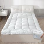 Mattress Topper for Back Pain Relief, Extra Thick Mattress Pad, Soft Plush Mattress Cover Bed Topper, Overfill Down Alternative