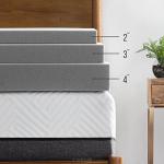 Lucid 2 Inch Bamboo Charcoal Infused Memory Foam Mattress Topper - Queen Size – Moisture and Odor Control - Ventilated - Plush Feel, Pressure-Relieving Bed Topper – CertiPur Certified