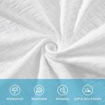 Cozymaker Queen Size 100% Waterproof Mattress Protector, Cooling Mattress Cover Fitted 8-21" Deep Pocket, 3D Air Fabric Soft Breathable Bed Mattress Pad Cover Noiseless Washable