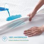 Cozymaker Queen Size 100% Waterproof Mattress Protector, Cooling Mattress Cover Fitted 8-21" Deep Pocket, 3D Air Fabric Soft Breathable Bed Mattress Pad Cover Noiseless Washable