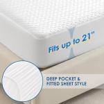 Cozymaker Queen Size 100% Waterproof Mattress Protector, Cooling Mattress Cover Fitted 8-21" Deep Pocket, 3D Air Fabric Soft Breathable Bed Mattress Pad Cover Noiseless Washable