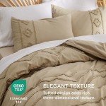 Bedsure Cotton Duvet Cover King Size - Tufted Geometry Duvet Cover Set, 3-Piece Soft and Breathable Boho Bedding Set for All Seasons (Nomad, King, 104"x90")