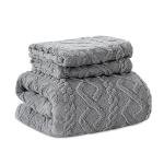 Bedsure Fluffy Duvet Cover Set for Christmas - Faux Fur Comforter Cover King Size, Gray Warm Plush Bedding for Winter, 3-Piece Set with Zipper Closure (104"x90") and 2 Pillow Shams