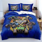 Monster Jam Truck 3D Printed Duvet Cover Pillowcase Bedding Set Twin Full Queen King Size For Bedroom Decor