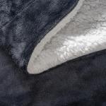 Berkshire Blanket-Sherpa Fleece Blanket, Warm and Soft Loftmink Reversible Blanket for Bed, Sofa and Travel, Black, 60 in x 90 in