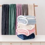 Berkshire Blanket-Sherpa Fleece Blanket, Warm and Soft Loftmink Reversible Blanket for Bed, Sofa and Travel, Black, 60 in x 90 in