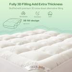 BEDLORE King Mattress Topper Viscose Derived from Bamboo, Thick Pillow Top Mattress Pad with Stretchable Pockets for 6-18 inches Mattress, Soft Breathable Mattress Topper for Back Pain Relief