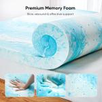 3inch King Memory Foam Mattress Topper Gel Infused Cooling for Enhanced Comfort on Sleeper Sofa RV Camper with CertiPURUS Certi