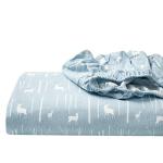 Eddie Bauer - Flannel Sheets King Size, Anti-Pilling & Wrinkle Resistant Cotton, Touchably Soft for All-Season Comfort - Bed Sheets with Matching Pillowcase & Fitted Sheet (Birch Forest Light Blue)