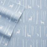 Eddie Bauer - Flannel Sheets King Size, Anti-Pilling & Wrinkle Resistant Cotton, Touchably Soft for All-Season Comfort - Bed Sheets with Matching Pillowcase & Fitted Sheet (Birch Forest Light Blue)