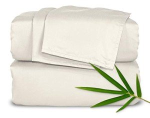 King Sheets by Pure Bamboo, Genuine 100% Organic Viscose Derived from Bamboo Bed Sheet Set, Luxuriously Soft & Cooling, Double Stitching, Lifetime Quality Promise (King, Ivory)