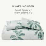 Bedsure Duvet Cover Queen Size - 100% Cotton Reversible Floral Queen Duvet Cover Set with Zipper Closure, 3 Pieces Soft & Breathable Green Milieu Bedding Set with 2 Pillow Shams 20"x26"
