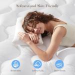 Decroom 3 Inch Memory Foam Mattress Topper Queen Size for Back Pain Relief, Thicked Down Alternative-Lined Mattress Pad，Filled with Breathable & Soft Memory Foam Pillow Top, 80x60x3 Inch