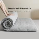 Foldable Mattress Topper Upholstered Lamb Velvet Warm Mattress Futon Blanket Dormitory Single Double Thickened Sleeping Pad Bed