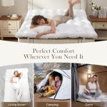 Decroom 3 Inch Memory Foam Mattress Topper Queen Size for Back Pain Relief, Thicked Down Alternative-Lined Mattress Pad，Filled with Breathable & Soft Memory Foam Pillow Top, 80x60x3 Inch