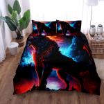 Ghost Wolf Night Duvet Cover Set King Queen Double Full Twin Single Size Bed Linen Set
