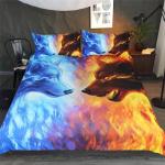 Digital Wolf Duvet/Doona Cover Set Single Twin Double Queen King Cal King Size Bed Linen Set