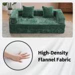 Convertible Sleeper Sofa Bed with Cylindrical Pillow Corduroy Folding Mattress Living Room Sofas Convertible Couch Furniture