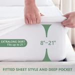 Premium Waterproof Mattress Protector Twin Size, Breathable Bed Cover 3D Air Fabric Cooling Mattress Pad Cover Smooth Soft Noiseless Washable, 8''-21'' Deep Pocket (White)