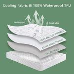 Premium Waterproof Mattress Protector Twin Size, Breathable Bed Cover 3D Air Fabric Cooling Mattress Pad Cover Smooth Soft Noiseless Washable, 8''-21'' Deep Pocket (White)