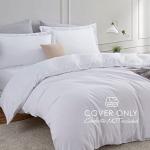 Hearth & Harbor White Duvet Cover Full Size - 3 Piece Bedding Set, Soft Double Brushed Comforter Cover Set with Button Closure, 1 Full Duvet Cover 80x90 inches and 2 Pillow Shams