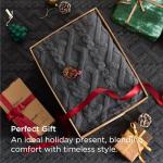 Bedsure Fluffy Flannel Duvet Cover Set for Christmas - Faux Fur Comforter Cover Queen Size, Dark Grey Warm Plush Bedding for Winter, 3-Piece Set with Zipper Closure (90"x90") and 2 Pillow Shams