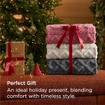 Bedsure Fluffy Flannel Duvet Cover Set for Christmas - Faux Fur Comforter Cover Queen Size, Dark Grey Warm Plush Bedding for Winter, 3-Piece Set with Zipper Closure (90"x90") and 2 Pillow Shams