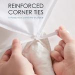 Hearth & Harbor White Duvet Cover Full Size - 3 Piece Bedding Set, Soft Double Brushed Comforter Cover Set with Button Closure, 1 Full Duvet Cover 80x90 inches and 2 Pillow Shams