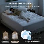 Bedsure Waterproof Mattress Protector Queen Size - Quilted Fitted Waterproof Mattress Pad Topper with 8-21 Inches Deep Pocket, Noiseless Bed Cover Padded, Machine Washable,White, 60x80 Inches
