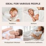 Bedsure Waterproof Mattress Protector Queen Size - Quilted Fitted Waterproof Mattress Pad Topper with 8-21 Inches Deep Pocket, Noiseless Bed Cover Padded, Machine Washable,White, 60x80 Inches