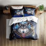 Arctic Wolf Germanic Duvet Cover Set EU Single Double King US Twin Full Queen Size Bed Linen Set