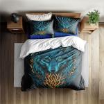 Arctic Wolf Germanic Duvet Cover Set EU Single Double King US Twin Full Queen Size Bed Linen Set