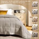 downluxe King Size Blanket with Satin Trim, Lightweight Down Alternative King Blanket for All Season, Machine Washable (Sand, 108 x 90 Inch)