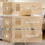 downluxe King Size Blanket with Satin Trim, Lightweight Down Alternative King Blanket for All Season, Machine Washable (Sand, 108 x 90 Inch)