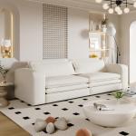 93" King Size Sleeper Sofa Bed, 3-in-1 Convertible Sofa with Chaise Lounge, Pull-Out Couch with 2 Lumbar Pillows for Living