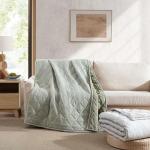 Eddie Bauer - Queen Size Blanket, Soft & Reversible Plush Bed Blanket, Brushed for Extra Softness with a Plush Smooth Texture, Throw Blanket for Couch or Bed (Classic Solid Green)