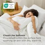 Bedsure Queen Size Comforter Set, White Soft Prewashed Bedding for All Seasons, 7 Pieces Warm Winter Down Alternative Bed Set, Fluffy Bed in a Bag with Sheets, Pillowcases & Shams