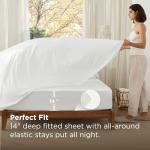 Bedsure Queen Size Comforter Set, White Soft Prewashed Bedding for All Seasons, 7 Pieces Warm Winter Down Alternative Bed Set, Fluffy Bed in a Bag with Sheets, Pillowcases & Shams