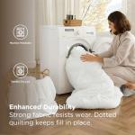 Bedsure Queen Size Comforter Set, White Soft Prewashed Bedding for All Seasons, 7 Pieces Warm Winter Down Alternative Bed Set, Fluffy Bed in a Bag with Sheets, Pillowcases & Shams