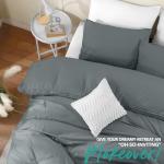 Utopia Bedding Duvet Cover Set with Pillowcases - 3 Pieces Bedding Duvet Cover with Zipper Closure - 1 Duvet Cover with 2 Pillowcases - Soft Brushed Microfiber (King, Grey)