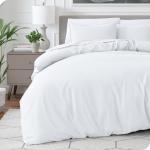 Bare Home Bedding Duvet Cover Queen Size - Premium 1800 Super Soft Duvet Covers Collection - Lightweight, Cooling Duvet Cover - Soft Breathable Bedding (Queen, White)